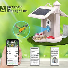 TsoLay Bird Watching Camera, Smart Bird Feeder with Solar Panel, High-Definition 1080P, IP66 Waterproof and Intelligent Recognition of Birds, for Outside, Yard, House, Tree, Bird Lover