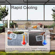 Grey Shade Cloth with Grommets, Greenhouse Sunblock Shading Net Breathable Shade Mesh Tarp for Gardens, Patios, Backyards, Pools, and Pergolas(12x30m/39.4x98.4ft)
