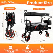 CROTECMOUNTAIN Canopy Wagon Trolley, Large Capacity, Foldable,Traveling-B