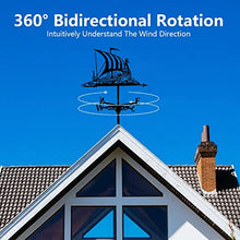 Weather Vane Metal Weathervane with Roof Mount Viking Battleship Motorcycle Weathercock Flying Roof Garden Metal Decorations for Outdoor Farm Yard Mount Yard (Style 5) (Style 1)