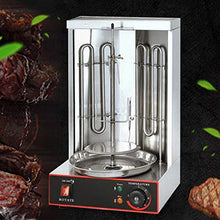 Vertical Grill Doner Grill 3KW Grill Machine Electric Gyro Machine Gyro Grill Doner Machine Chicken Grill BBQ Table Grill Temperature Adjustable 50-300°C 6 RPM Silver