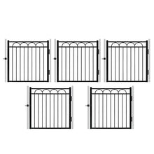 Fencer Wire 5-Pack Heavy Duty Arc Metal Fence Gate, 4FT x 4FT Rust-Resistant Steel Garden Gate for Yard, Pool, Patio & Residential Fencing