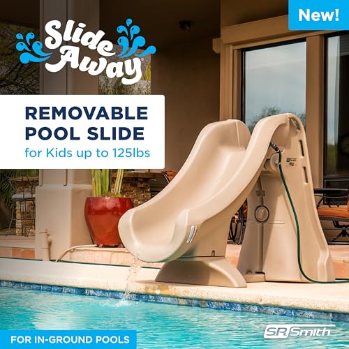 S.R. Smith SlideAway Removable In-Ground Pool Slide Taupe