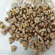 "MMBBOD 500Pcs Misting Nozzles Kit for Cooling System, Brass Mister Nozzles, Garden Water Mister, Fog Nozzles for Patio Outdoor Misting System (Size : 0.3mm)"
