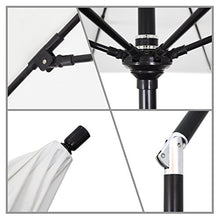 California Umbrella 11' Round Crank Lift Patio Umbrella Aluminum Pole Fiberglass Rib Tuscan