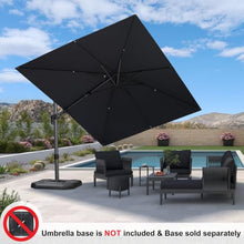 OROTLECT 360° Rotation 12' x 9' Swivel Rectangular Left-right Tilt Cantilever Gray Umbrella with 360-degree Rotation
