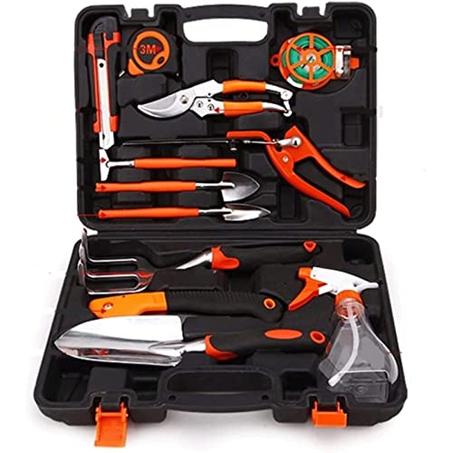 XIXIDIAN Gardening Tools, 12 Piece Heavy Duty Gardening Tools, Stainless Steel Gardening Hand Tools with Storage Organizer & Ergonomic Handle Gardening Gifts for Women Men