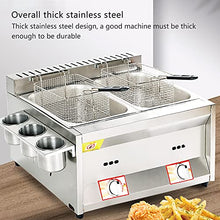 Stainless Steel LPG Gas Fryer for Home and Commercial Use | Adjustable Firepower with Large Capacity | Includes Accessories | Ideal for Cooking Variety of Foods Cleaning,8L+8L
