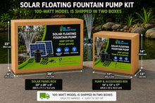 100W Floating Solar Pond Fountain Pump Kit for Ponds Deeper Than 3 Feet and At Least 10 Feet Wide