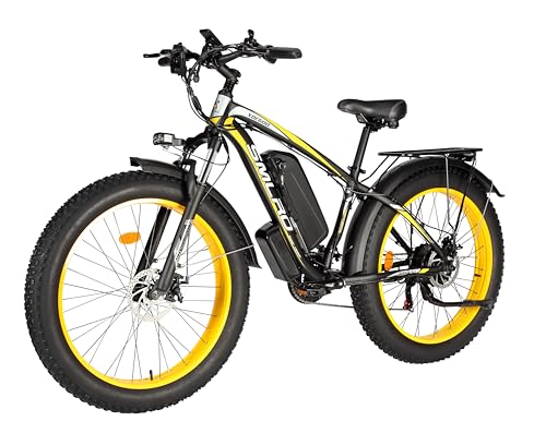 YinZhiBoo Electric Bike E-Bike Fat Tire 26" 4.0 1000W Black/Yellow