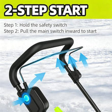 RUUCAJLI Cordless Electric Snow Blower, 40V Compact Push Snow Thrower with 180° Chute, Dual Battery & LED Lights