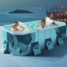 Wlikoci Foldable Swimming Pool, Non-Inflatable Pools, Large Swimming Pools Above Ground for Adults for Backyard, Garden (210 * 140 * 55cm)