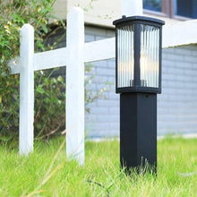 ZREVSB External Waterproof Yard Lamps E27 1-Light Glass Shade Lawn Lights Garden Landscape Outdoor Lighting Fixture,Indoor