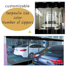FENGZEQUAN Outdoor Curtains, PVC Sheer Tarpaulin Curtains with Zippers, Patio Porch Garage partition Curtains, Gazebo Sheer Tarpaulin Side Panels, pergola Heavy Duty Waterproof(H3xL10m/H9.8xL32.8ft)