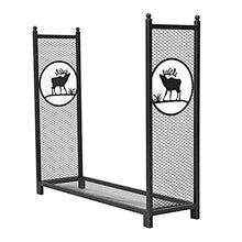 DOIBG Heavy Duty 48" Wood Storage Log Rack High Capacity Firewood Rack with Mesh Steel Log Holder Storage Stand for Fireplace Stove Fire Pit Patio Indoor/Outdoor Firewood Organizer