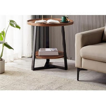 CHmrfvqtus Couch Side Table Minimalist Home Living Room Small Round Table Creative Sofa-Side Double-Tiered Bar Modern Compact Coffee