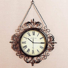 NUHSLF Outdoor Wall Clock Weatherproof,8 Inches Garden Wall Clocks Outdoor Metal Garden Ornaments Outdoor,Quartz Clock Roman Numerals Beautiful snery