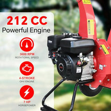 KARHDIR Wood Chipper Shredder Mulcher, 3-Blade Disc Cutter