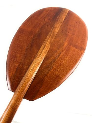 Tikimaster Deep Tone Tiger Curls Koa Outrigger Paddle 60 Inch Steersman Made in Hawaii