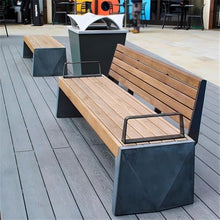 yinxx240708 Heavy-Duty Outdoor Benchs Wooden Bench Backrest Armrests Chairs Stainless Steel Metal Frame Suitable for Indoor Outdoor Patio Seating Slatted Seat for Park, Yard & Porch(Small)