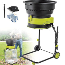 DPDZSW Bladeless Electric Garden Shredder 2500W, Leaf Mulcher 17:1 Reduction Ratio, 8000 RPM Low Noise Compost Tool for Yard Cleanup, Max Mulch up to 55Gal per Minute, 30m Power Cord