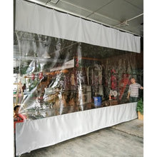 GJMDCMA Industrial Wash Bay Curtains with Eyelets, Garage Divider Curtains, Outdoor Vinyl Curtains for Patio Porch Wash Car Depot(White,6x4.5m/19.7x14.8ft)