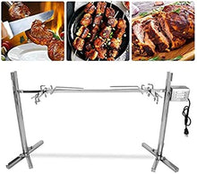 Automatic Electric Barbecue Grill Kit, Universal Outdoor Camping Motor Kit, Rotisserie Rotisserie, Stainless Steel Large Grill for Lamb Rotisserie with Pa