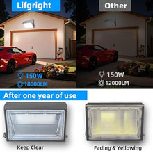 Lifgright 150W LED Wall Pack Light,4 Pack 5000K 18000 Lumens Outdoor Lights Dusk to Dawn,IP65 Waterproof,600-800W HPS Equivalent Outdoor LED Security Light (4 Pack)