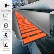 Kurhimy Roof Gutter De-Icing Heated Snow Melting Mats, Electric Snow Melting Heat Mats with with Power Cord for Winter Snow Removal, Anti-Slip Heated Walkway Mats Outdoor for Stairs Decks(13in*12ft)