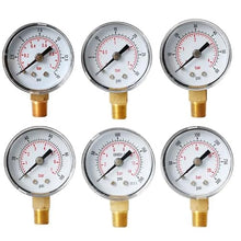 Dial Type Barometer Dial Type Pressure Gauge Bottom Mount 15/30/60/100/160 /200/300 PSI & Bar Useful(0-15psi)