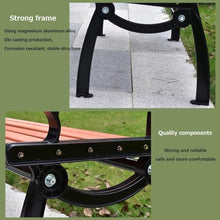 ERoomQ Outdoor GThe Bench,Park GThe Terrace Benches Leisure Bench, Weatherproof Outdoor Bench with Cast Iron Frame and Anticorrosive Solid Wood, 2-3 Seat Courtyard Bench with Backrest