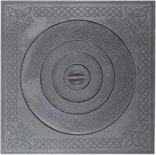 CKG Cast Iron Stove Kazan Kitchen Flange Oven Rings BBQ Grill Flat Pan for Cooking, Simmer Plate for Gas Burners 21x21 inches, Iron Heat Diffuser