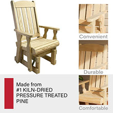 Amish Casual Heavy Duty 600 Lb Mission High Back Treated Glider Chair (Unfinished)
