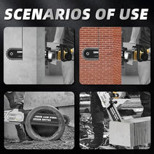 Handheld Concrete Chain Saw, 5000W Brushless Motor Electric Wall Groove Machine with Wet Water Supply Dust Removal Pump, for Concrete, Steel Bars, Marble, Brick