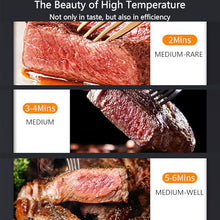 GESAIDES Electric Steak Grill, Portable Broiler, 800℃ Stainless Steel Barbecue Grill with 10-Tier Adjustable Rack, Steak Cooker Machine for BBQ, Toast, Grill