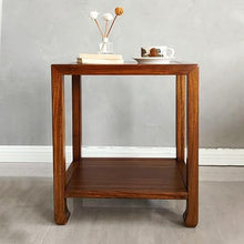 Couch End Table Wooden Sofa Side Table Modern Chinese Style Living Room Sofa Side Cabinet Small Coffee Table Corner Tables for Living Room(B)
