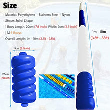 TUOYIBO Swimming Pool Lane Dividers, Safety Float Ro Blue White Buoy Kit for Inground Pool Divide Deep Water & Shallow Beach, 10/20 Ft 24/30/ 33 Feet, with 2 Stainless Hooks 5m