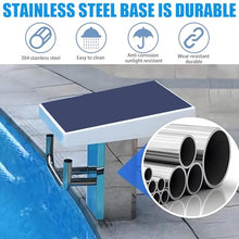 GLBMXDD Diving Board Professional, Heavy Duty Diving Board, Stainless Pool Jumping Platform, Anti Slip Rubber Surface, Load 600LBs, Inclined at 15° Diving Boards for Inground Pools B