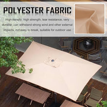 PUCNHZYNW Replacement Canopy for 3x2m Rectangular Patio Umbrella 6 Ribs Waterproof UPF30+ Outdoor Sunshade Cover for Garden Beach and Terrace Use