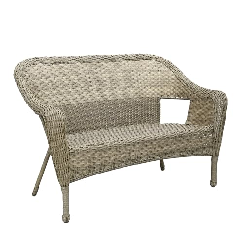 Jeco Grey Resin Wicker Clark Loveseat
