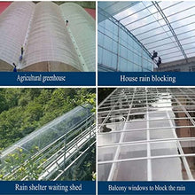 LFFH Clear Roof Sheet, 0.8mm Polycarbonate Roofing Sheet Clear Heavy Duty Tarp Heat-Insulating for Greenhouse (Color : Clear, Size : 1mx4m)