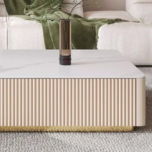 living room table Rectangular Coffee Table, Modern Minimalist Coffee Table with Slate Top and 4 Drawers, Living Room Center Table Sofa Table, Easy to Assemble outdoor side table(100x50x35cm)