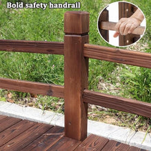 TT-YEL Decorative Pond Bridge Landscape, Wooden Curved Bridge with Safety Railings, Outdoor Pond Bridge Pedestrian Wooden Bridge for Garden, Creek, Brown,Total Length 180cm