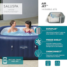 Bestway SaluSpa Hawaii AirJet 4-6 Person Inflatable Hot Tub with EnergySense Cover Blue