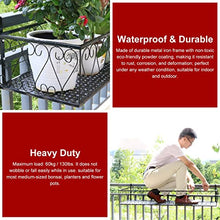 Plant Stand Heightened Railing Planter Baskets, Heavy Duty Iron Hanging Potted Plants Rack, For Patio Porch Deck Fence Balcony Window Decorative( 150Cm/59Inch)