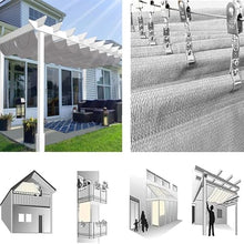 Retractable Sun Shade Canopy, Breathable Wave Awning，Pergola Sliding Cover high-Density Polyethylene Fabric, Wave Shade sail for Patio Garden Backyard Deck Trellis(W2.2*L15m/W7.22*L49.21ft)