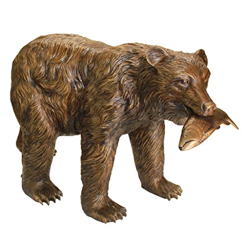 Design Toscano Fisherman Bear Cast Bronze Garden Statue Bronze