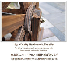 Wood Waterwheel Fountain,Retro Water Wheel Fountain,Freestanding Pond Fountain,Pool Circulation, Vintage Outdoor Indoor Balcony Ornamental Waterfall Fountain,for Garden Rockery Fish Pond ( Size : Diam