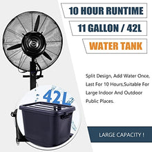 JDXQBLD Fan Misting, Outdoor Fan Misters for Cooling, Misting Fans for Outside, 90° Oscillation, 3 Cooling Speeds 11 Gallon Large Capacity Tank，55cm/21.7in