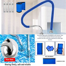 MSHOSAC Pool Handrails 31X31 inch Pool Rail 250Lbs Load Capacity Rustproof Pool Handrail Humanized Swimming Pool Handrail with Blue Grip Cover & Screws